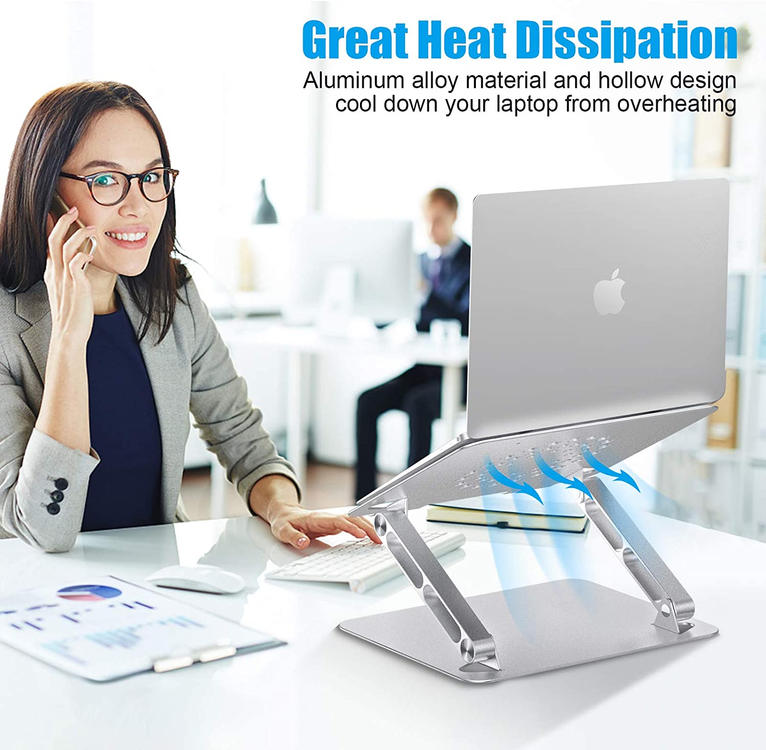 portable laptop stand folded for travel
