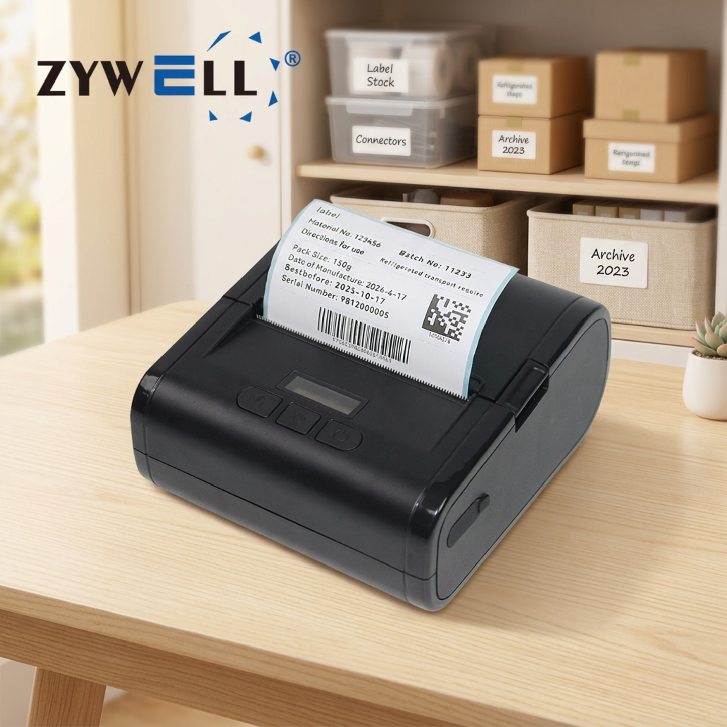 Portable air quality monitor with rechargeable battery designed for indoor environmental measurement in home office and workspace areas