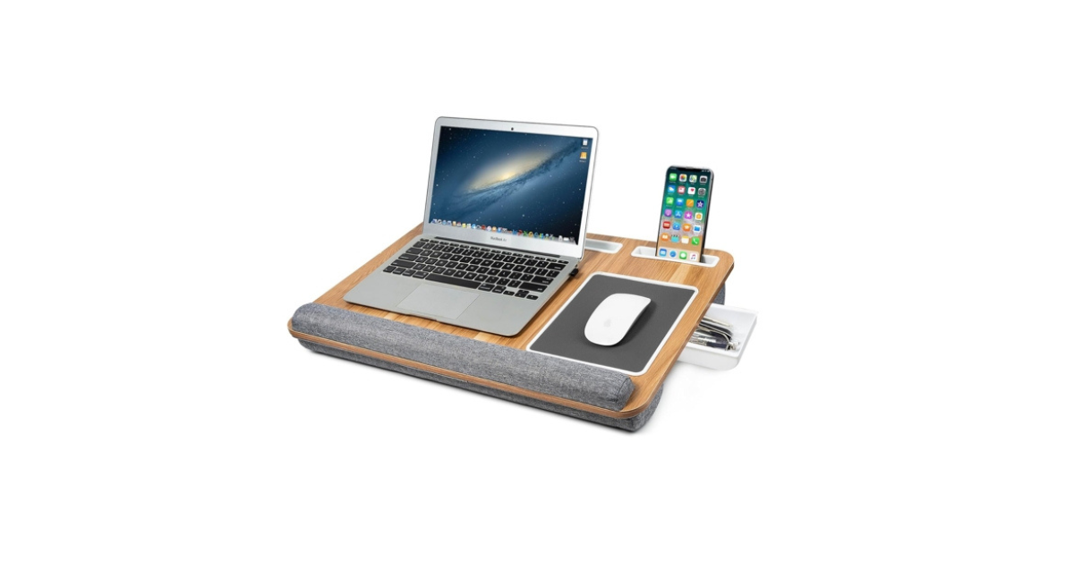 portable laptop stand bamboo