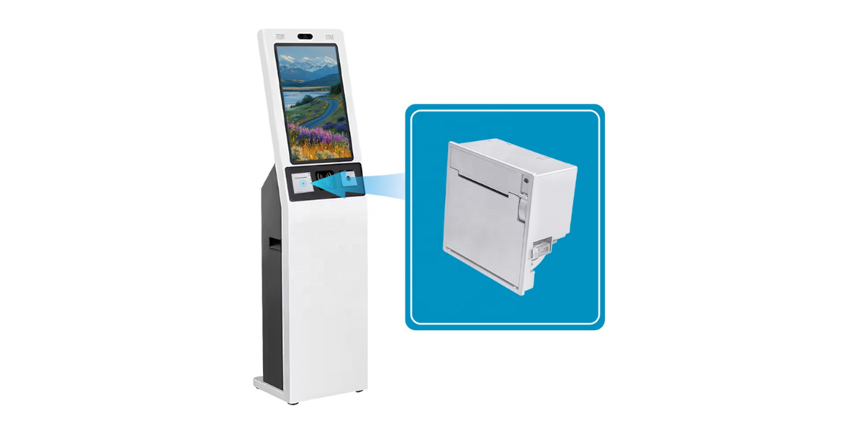 portable mini thermal printer on retail counter