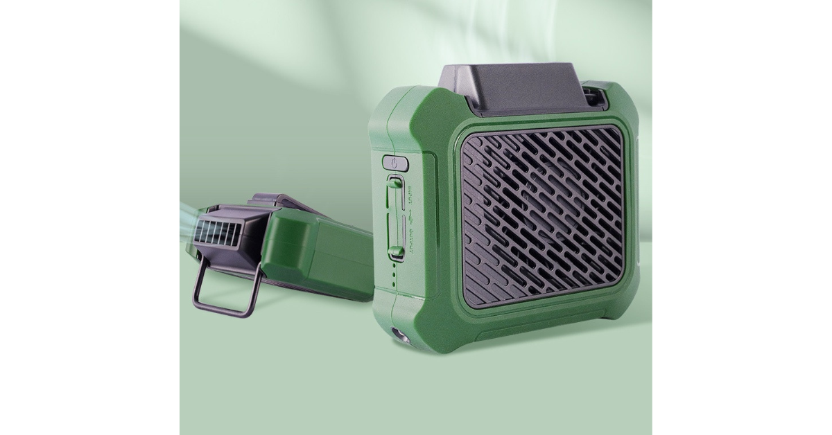 portable neck fan for hot weather cooling solution