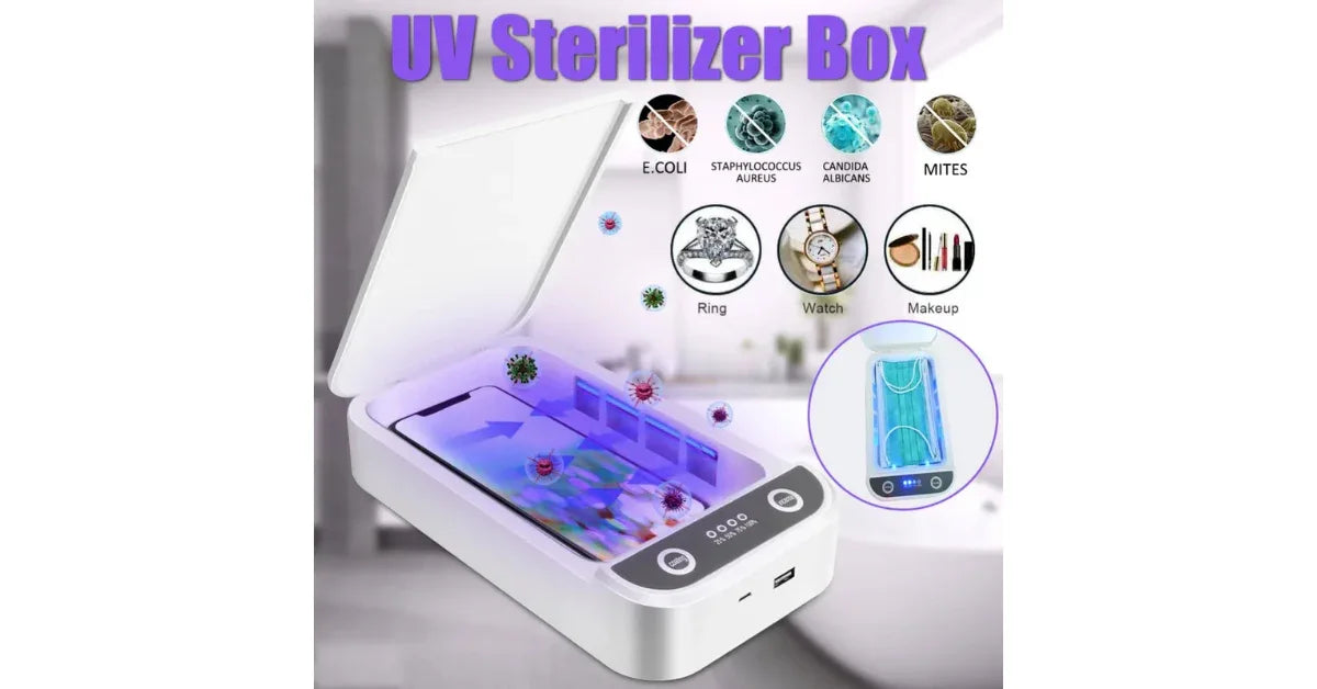 Portable UV Phone Sanitizer Box – UVC Sterilizer for Phones, Beauty Tools & Keys with Aroma Function - vitaliqa