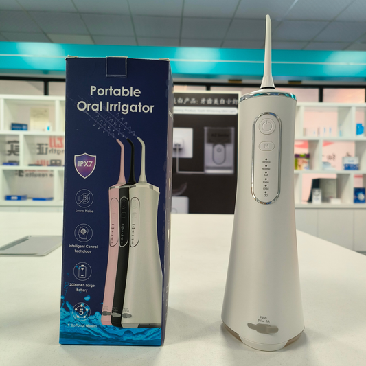 Portable Water Flosser with 300ml built-in water tank for deep daily teeth cleaning and oral hygiene.