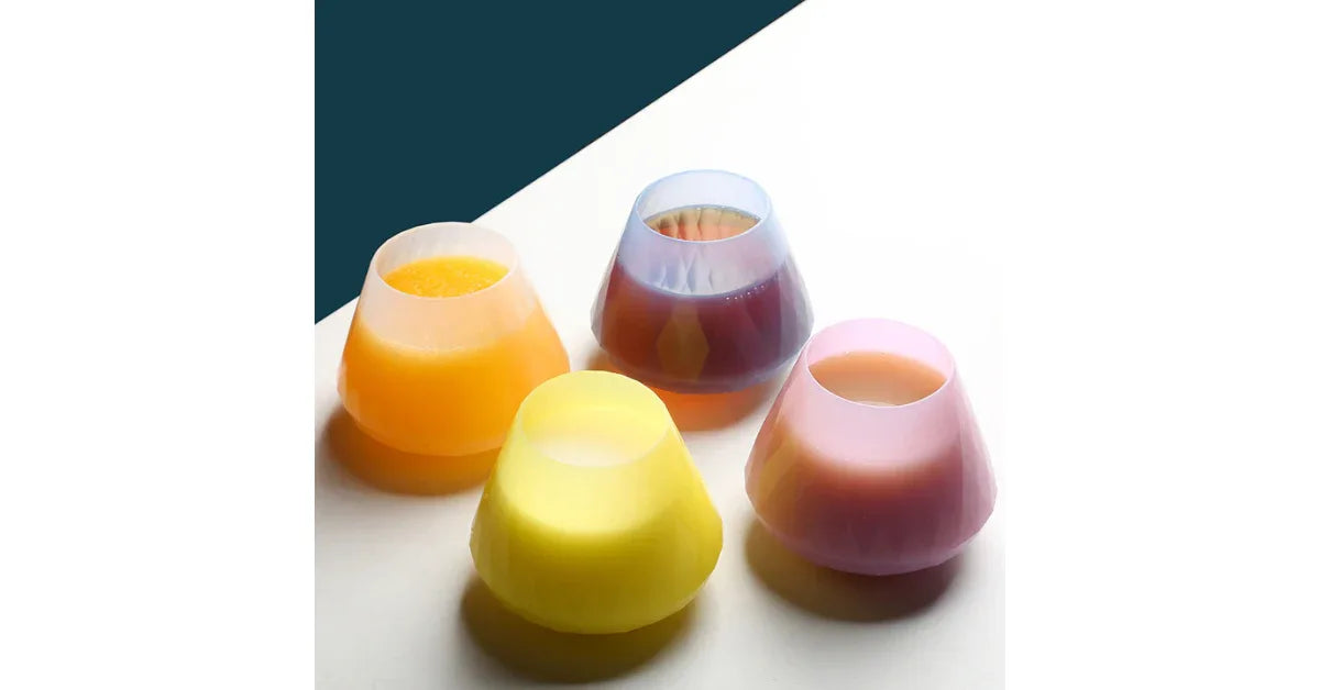 Unbreakable Silicone Wine Glasses | Dishwasher Safe Cups - vitaliqa