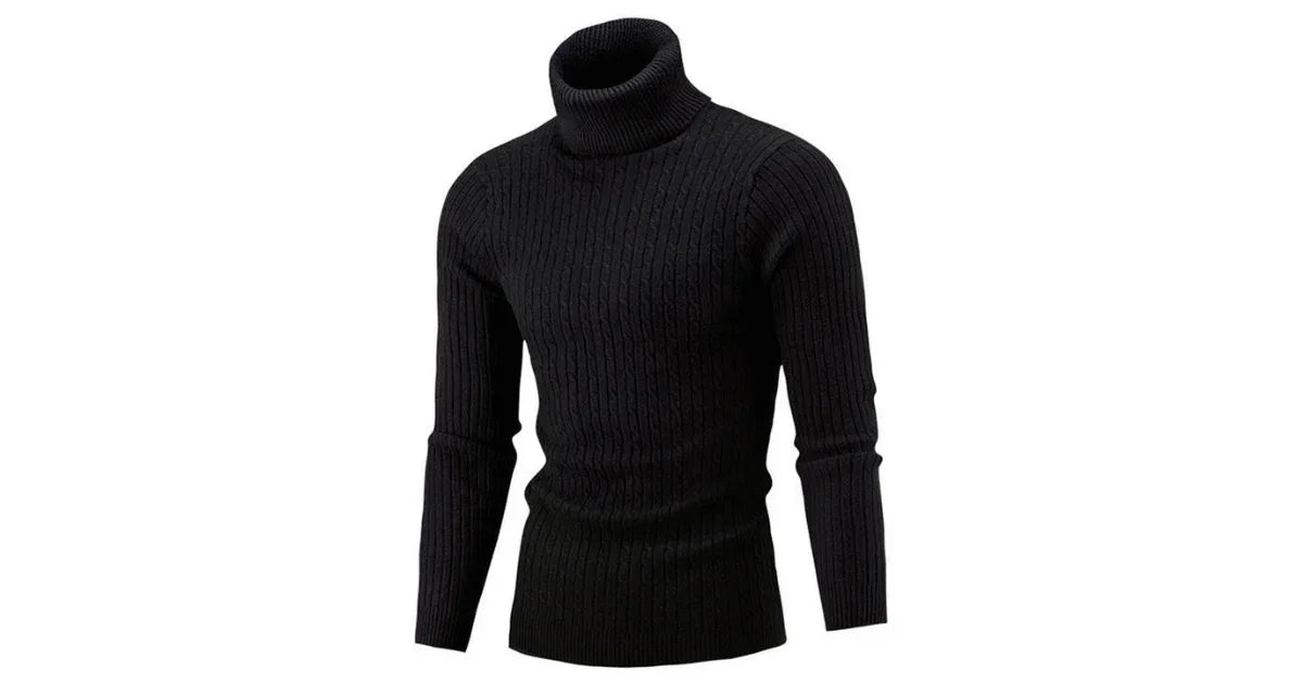 Men’s 500g Winter Turtleneck Sweater – Thick Knit Warm Pullover - vitaliqa