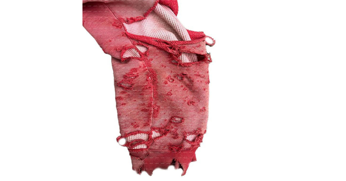 acid washed hoodie close up texture