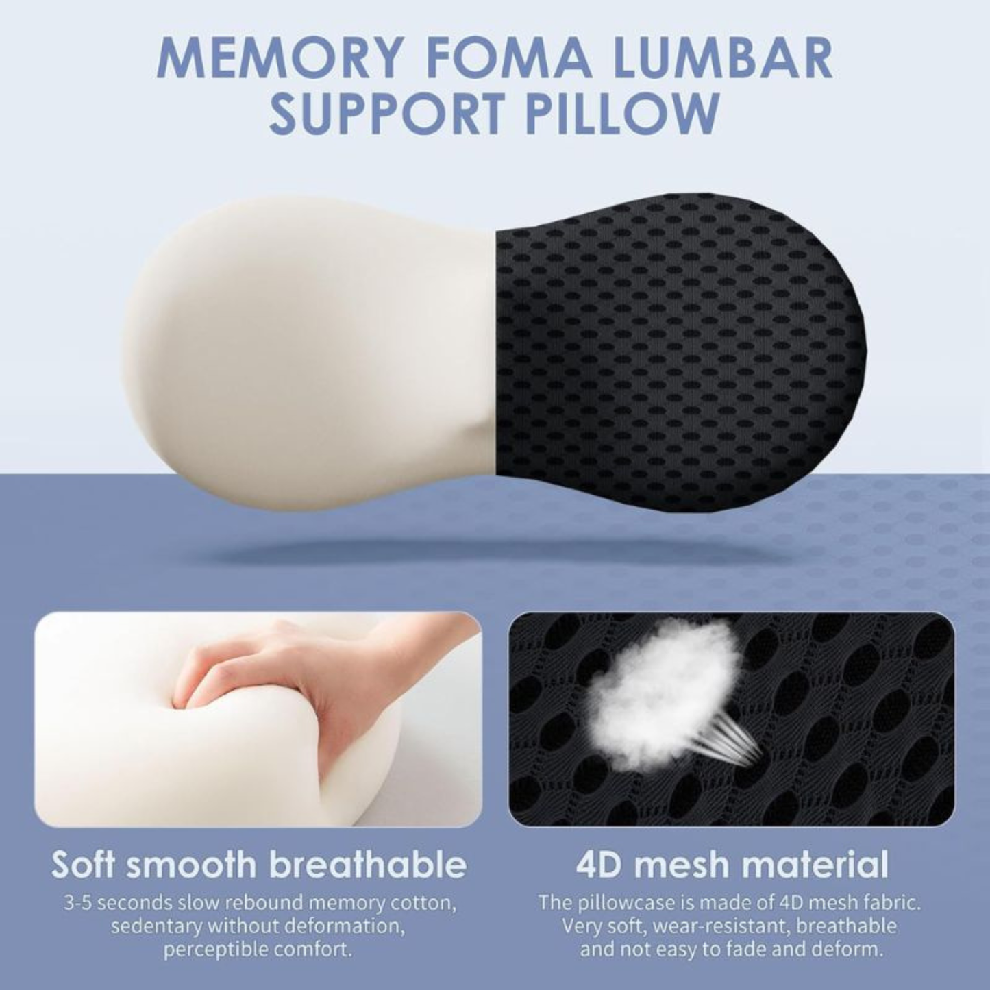 Comfortable lumbar support pillow for remote work