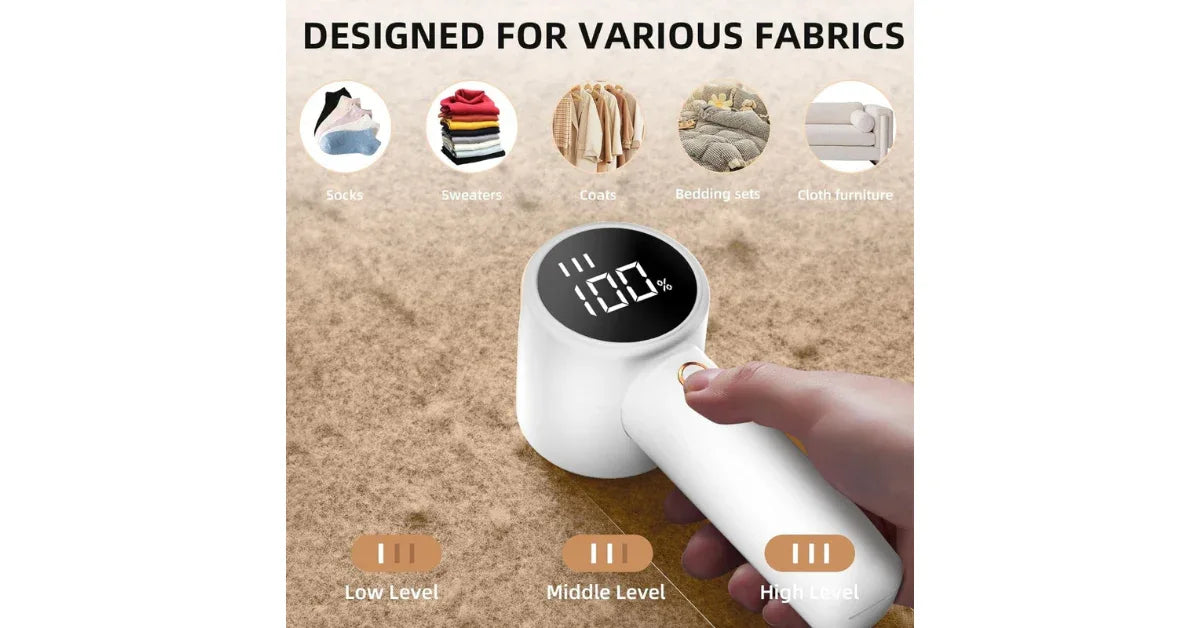 Rechargeable Q20 Electric Lint Remover for Clothes with LED Display - vitaliqa