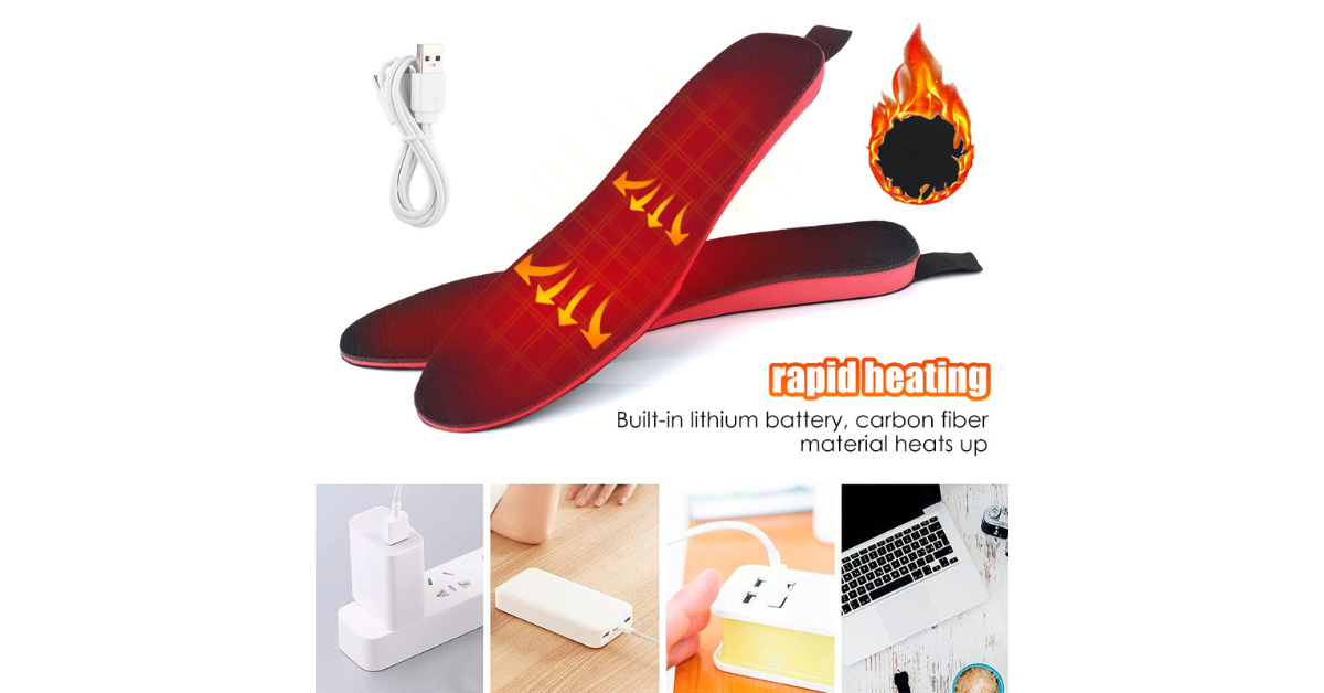 rechargeable heated insoles with remote control