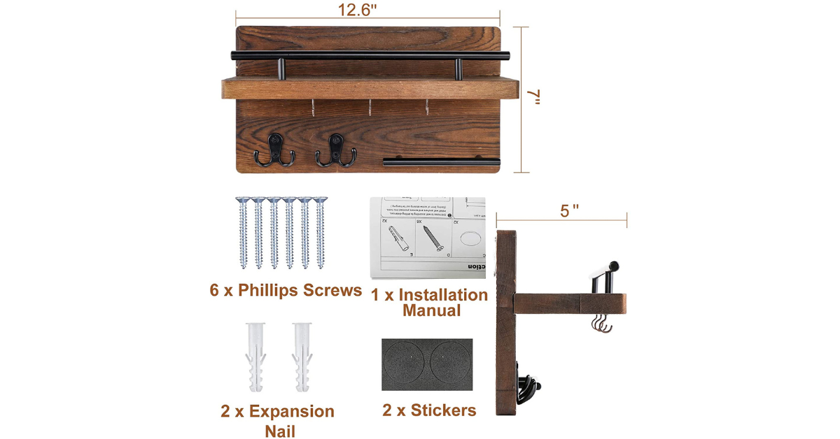 rustic key holder wall mount