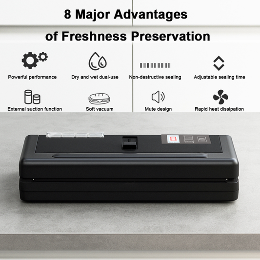 ShineYe P-280 Food Vacuum Sealer Machine with 80kPa suction and 28cm sealing width for home food storage