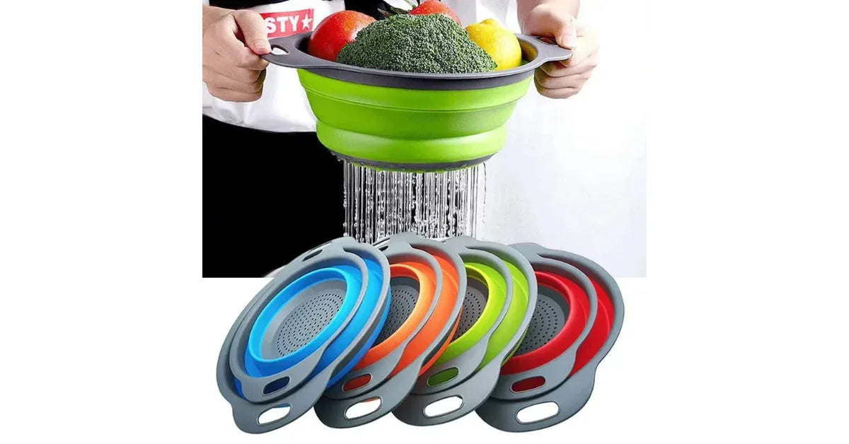 Silicone Folding Drain Basket – Premium Collapsible Silicone Colander for Modern Kitchens - vitaliqa