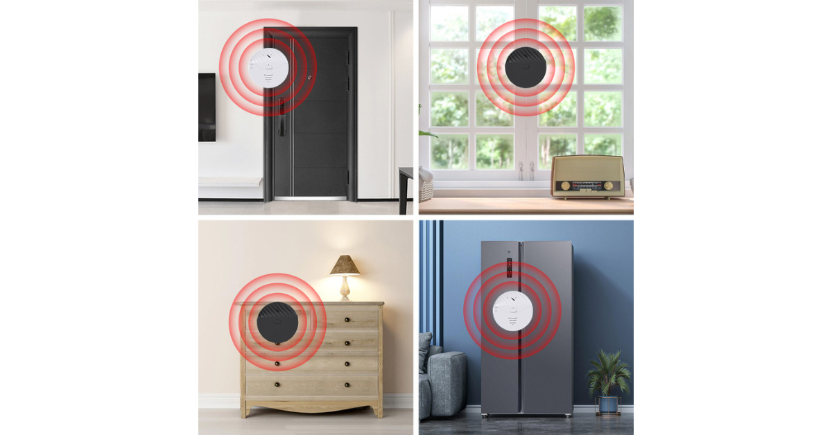 family using wireless door alarm for home security