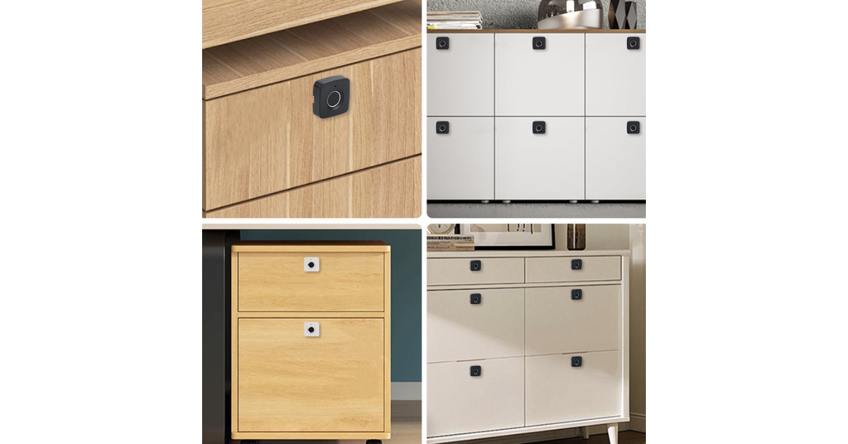 cabinet drawer locks close-up view