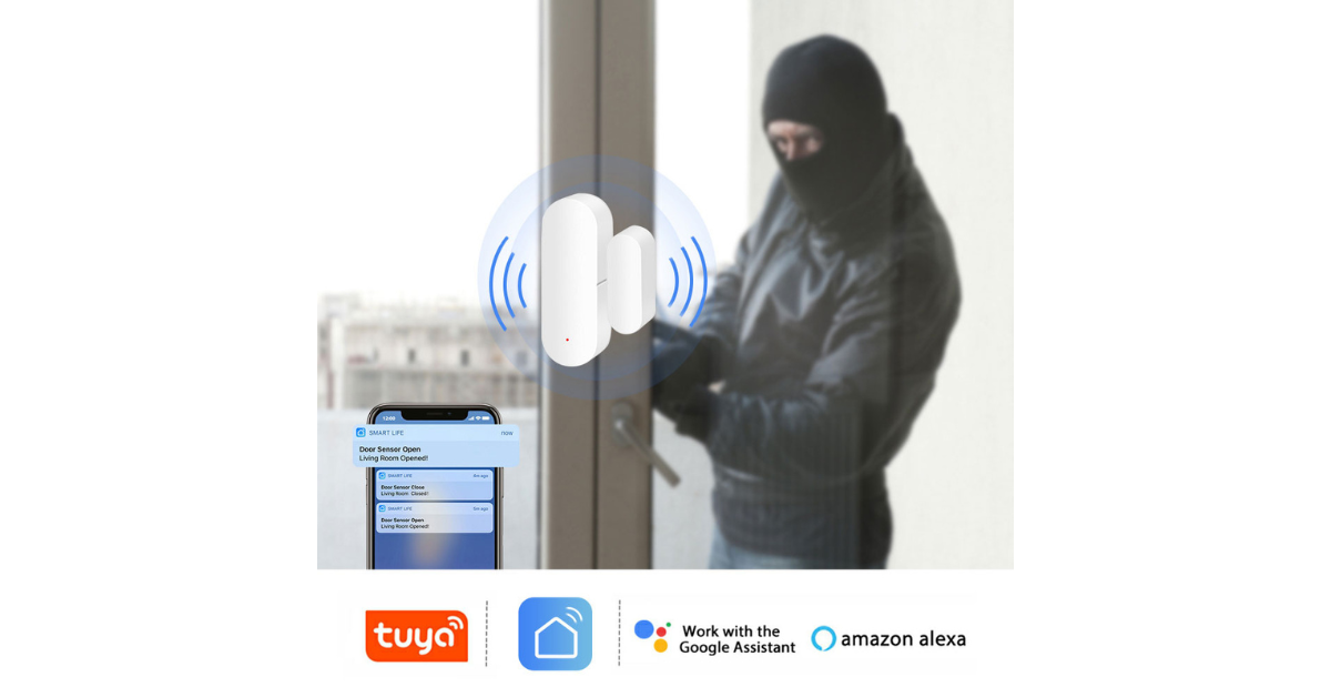 smart door alarm connected to Tuya app