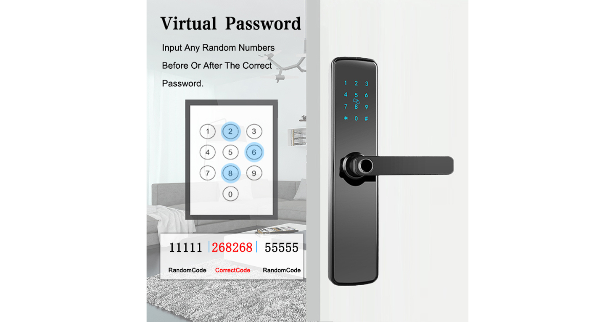 door handle lock with fingerprint and app control