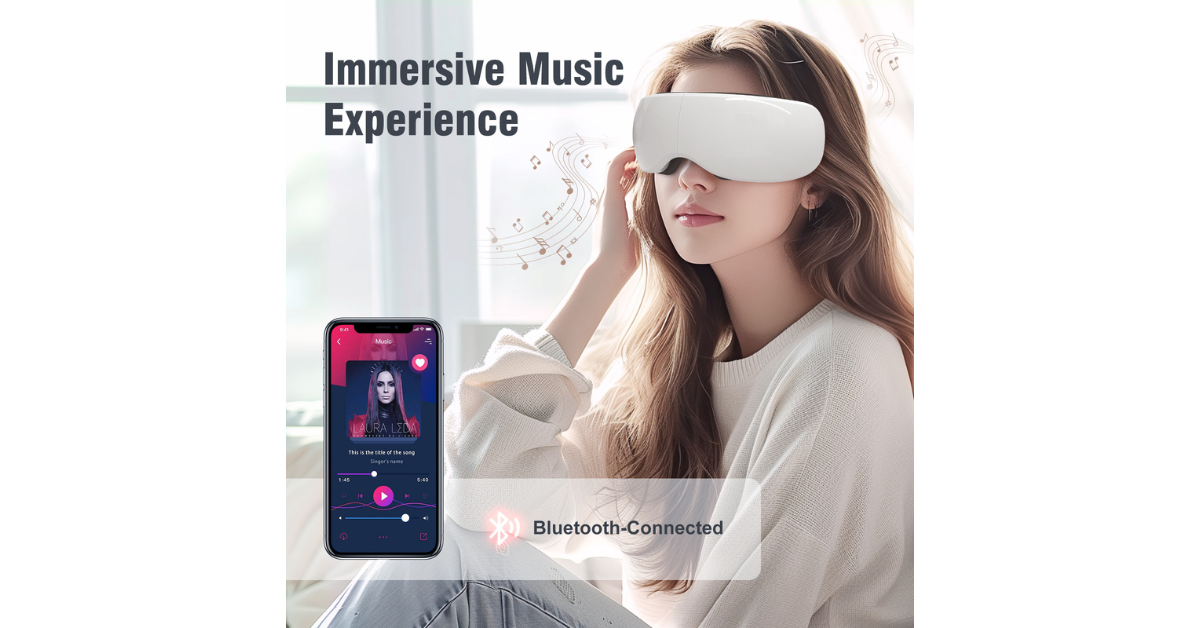 Smart eye massager with heat therapy