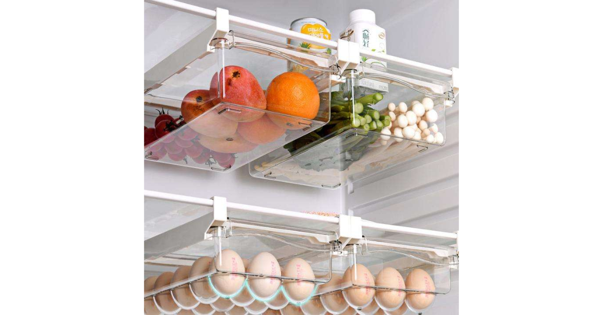 refrigerator organizer hanging drawer inside fridge