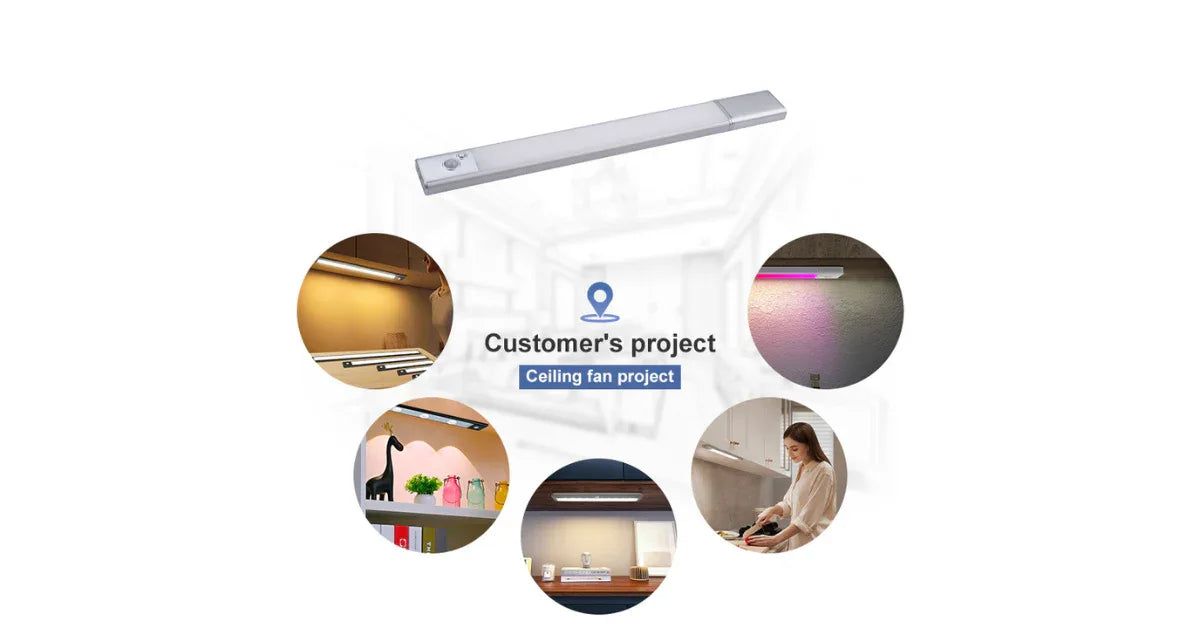 LED Motion Sensor Night Light – Remote Control, RGB & Rechargeable Cabinet Lighting - vitaliqa
