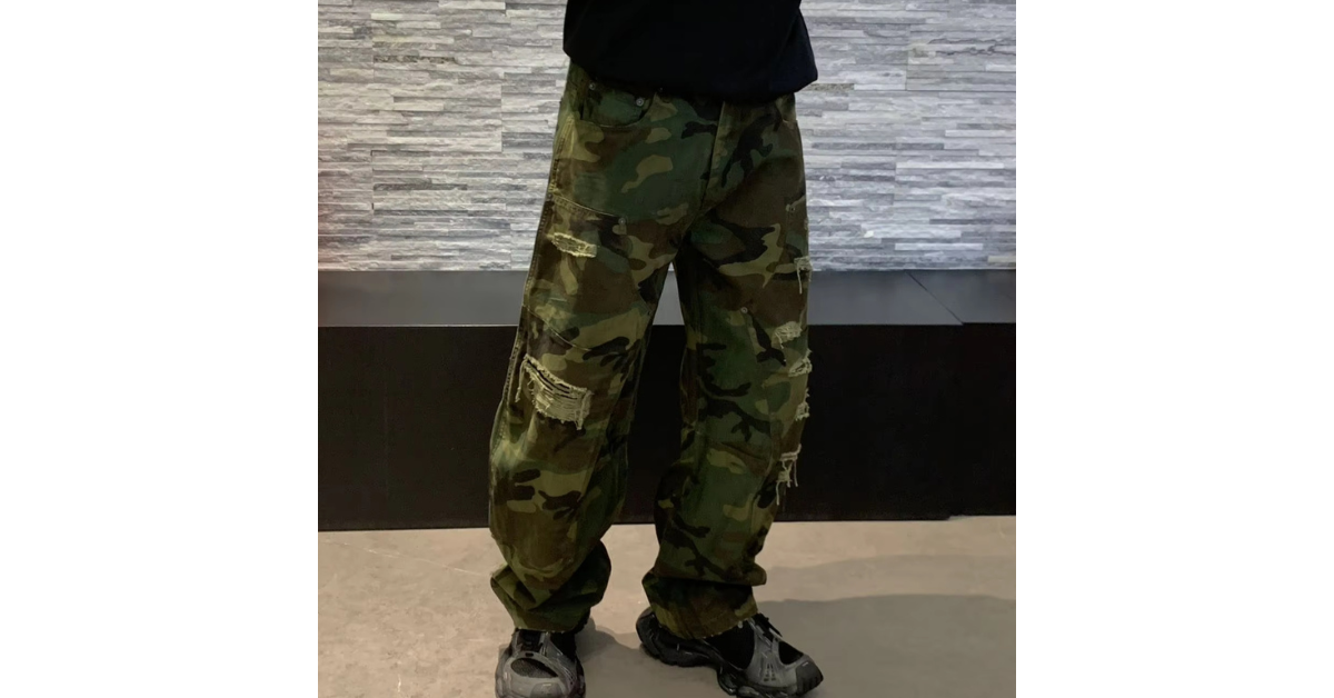 Cargo pants paired with hoodie and sneakers