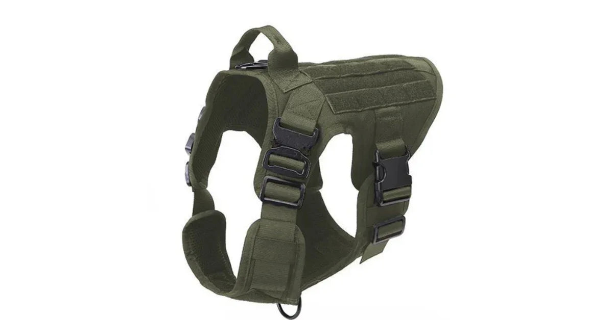 Heavy Duty Training Nylon Tactical Adjustable Dog Harness (Calming Pet Vest for Dogs) - vitaliqa