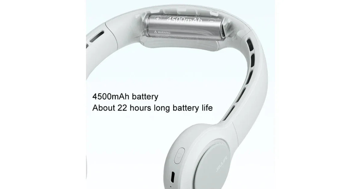 JisuLife FA31 USB Rechargeable Neck Fan – Hands-Free Bladeless Cooling - vitaliqa