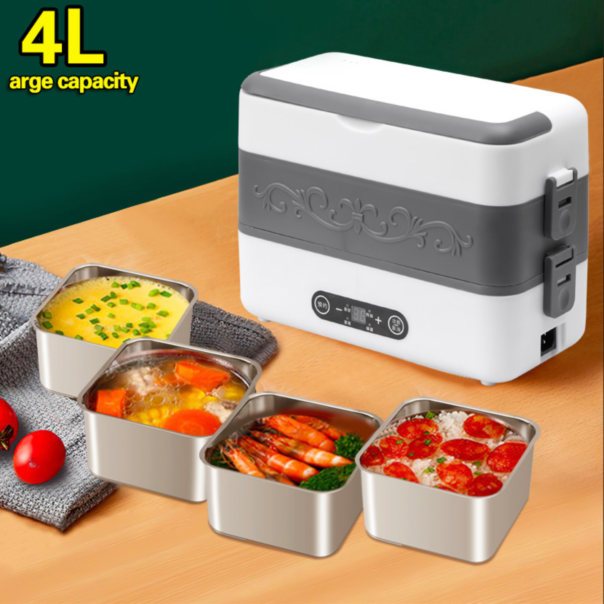 Travel food warmer with meal compartments