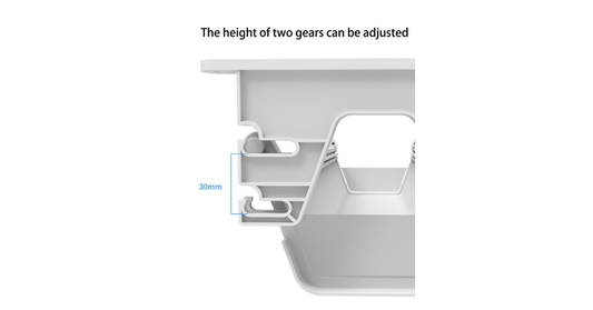 under desk cable management tray installed on office desk