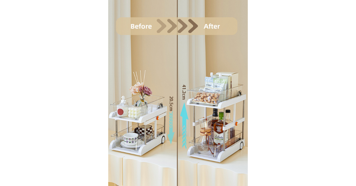under sink organizer with pull out drawer