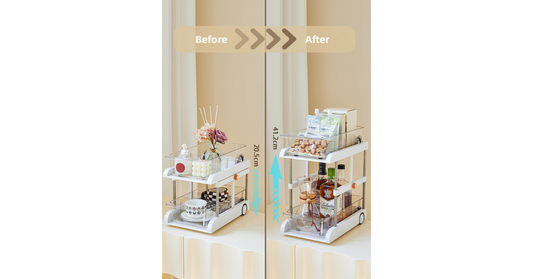 under sink organizer with pull out drawer