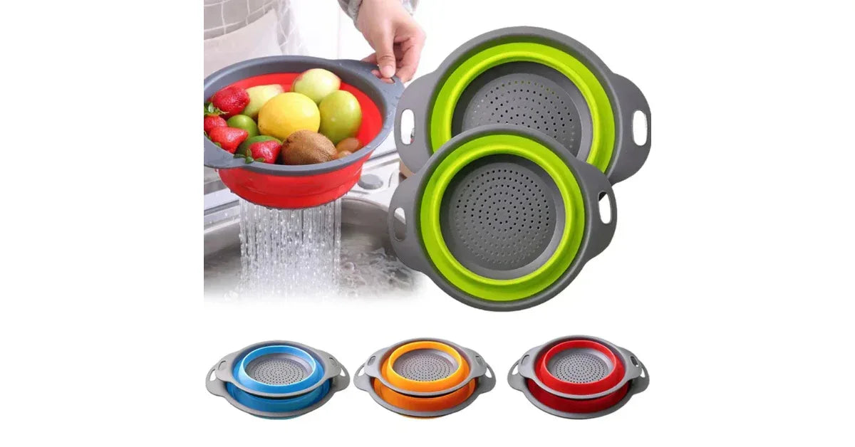 Silicone Folding Drain Basket – Premium Collapsible Silicone Colander for Modern Kitchens - vitaliqa