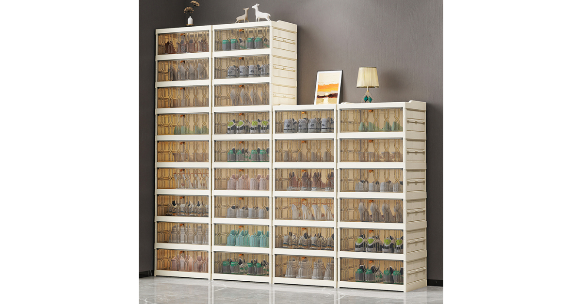 stackable foldable shoe storage rack for small apartments