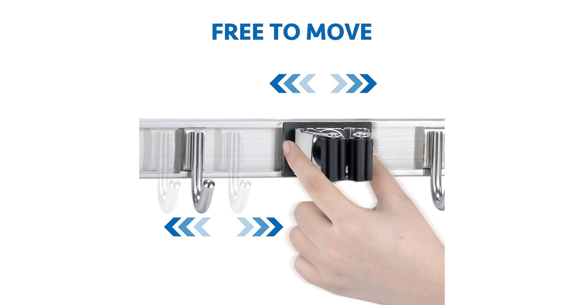 heavy duty mop holder organizer rack