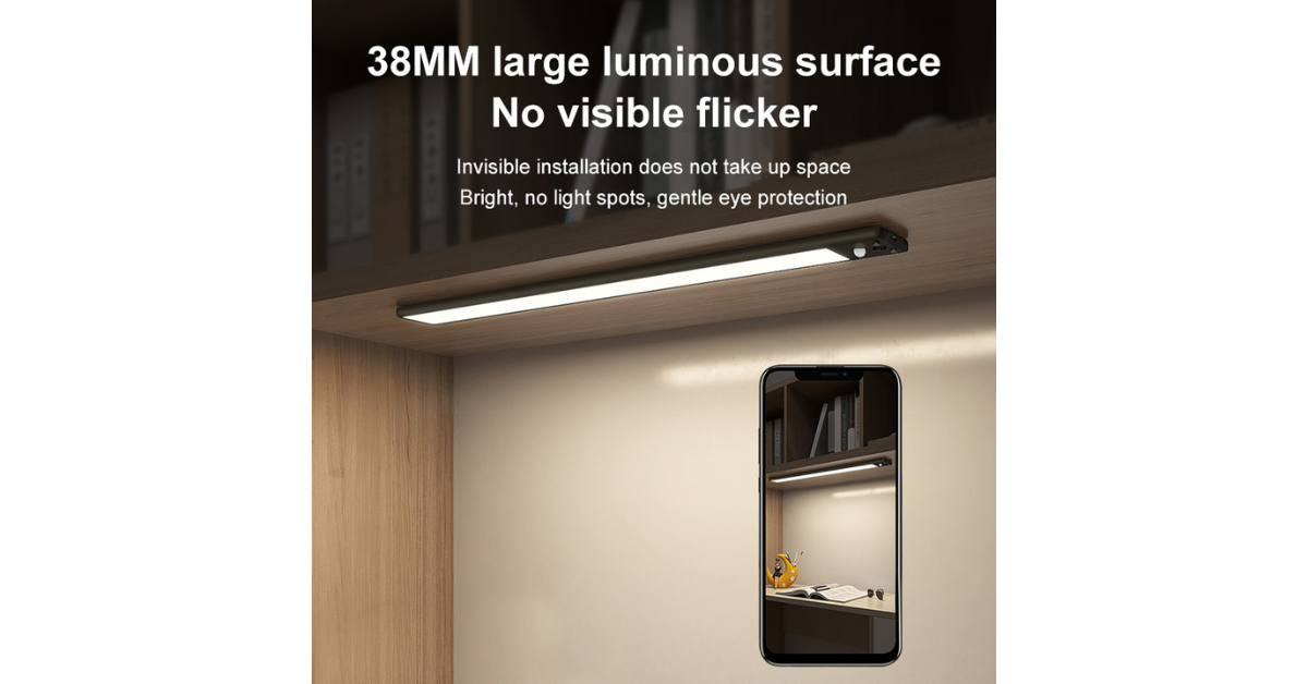 Dimmable LED light illuminating wardrobe