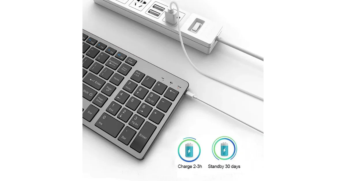Ergonomic Bluetooth Wireless Keyboard and Mouse Combo – Rechargeable 2.4G RGB Set - vitaliqa