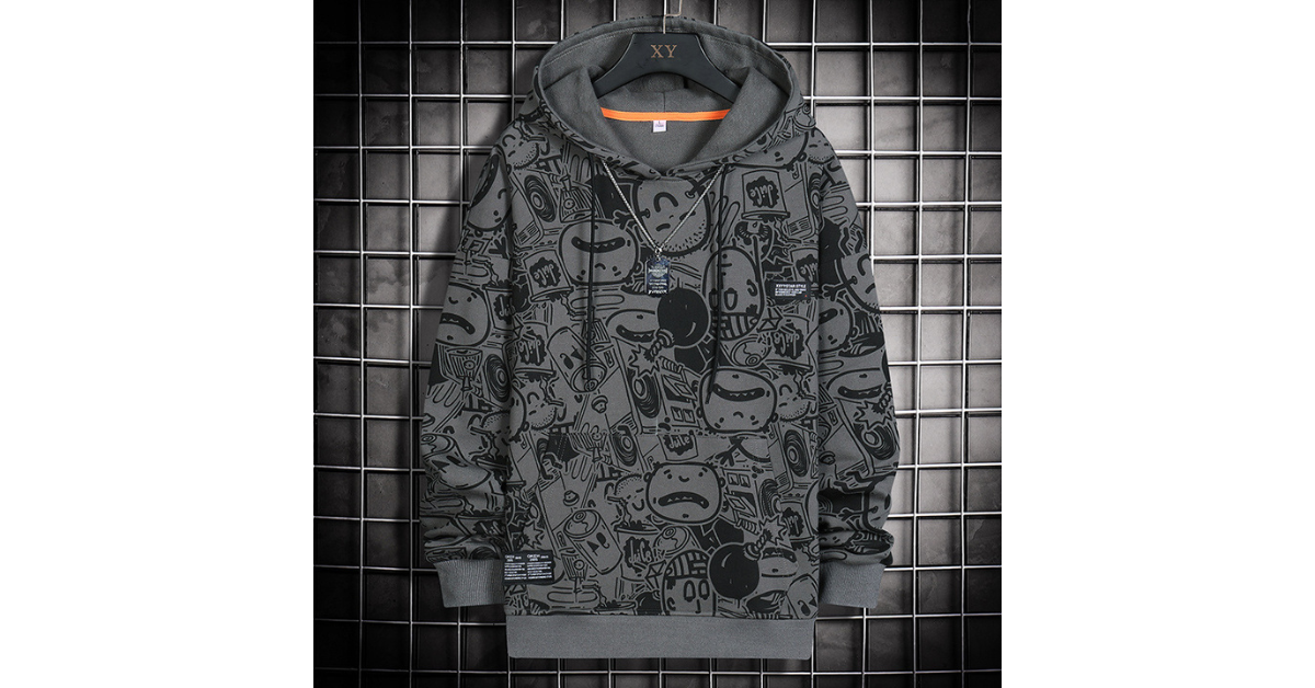 Oversized anime comfort hoodie for men