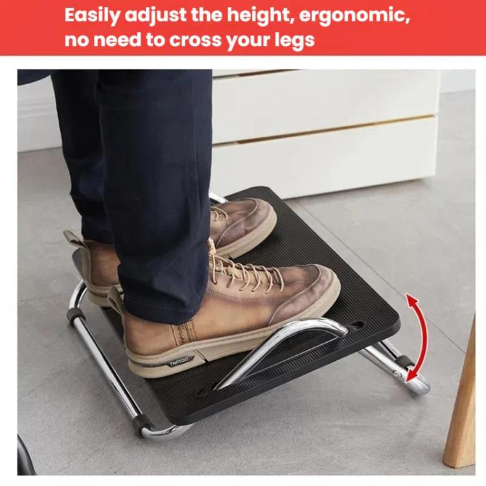 Office foot rest for long sitting hours supporting healthy posture