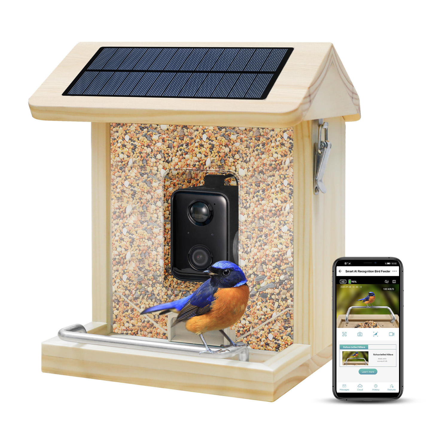 Buy Smart Bird Feeder Camera with 1080P Bird Feeder Camera technology for live bird watching from your smartphone.