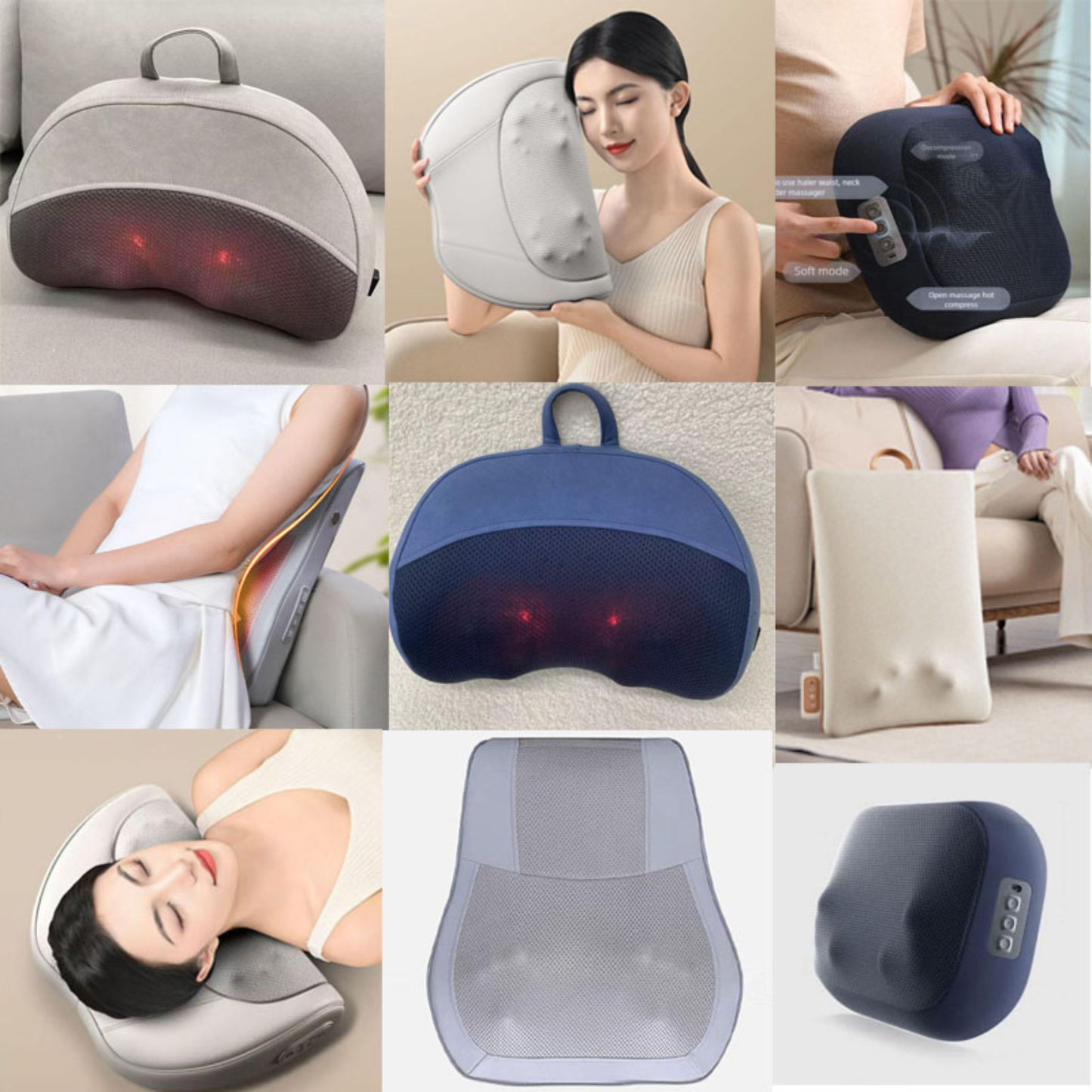 Cervical traction pillow for home therapy with rechargeable battery