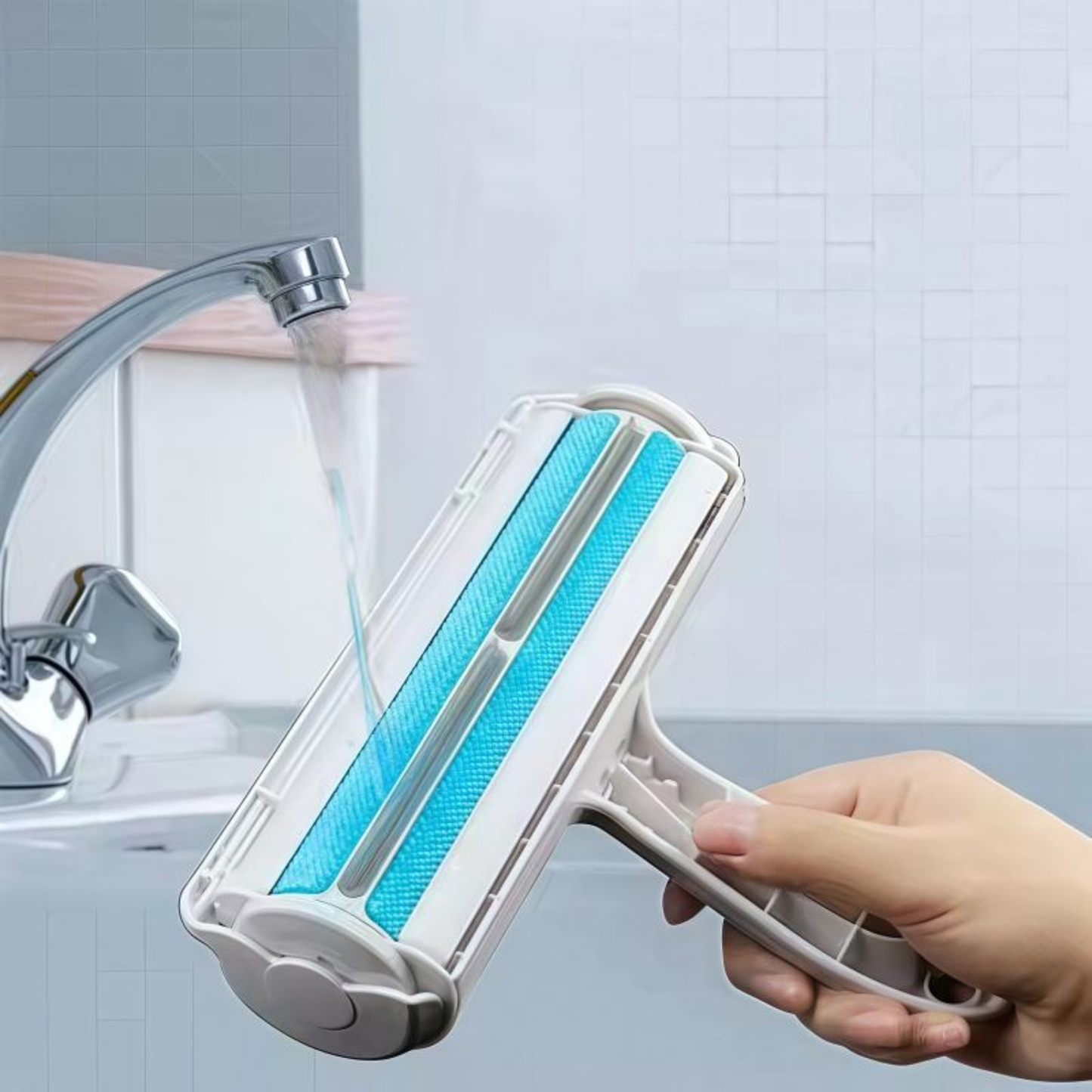 Premium Pet Hair Remover for Furniture safely removing pet hair from upholstery without damaging fabric.
