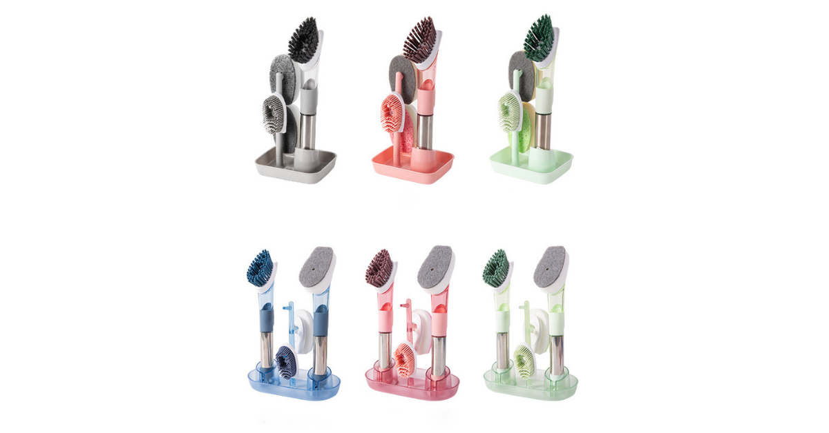 kitchen dish brush with stand holder