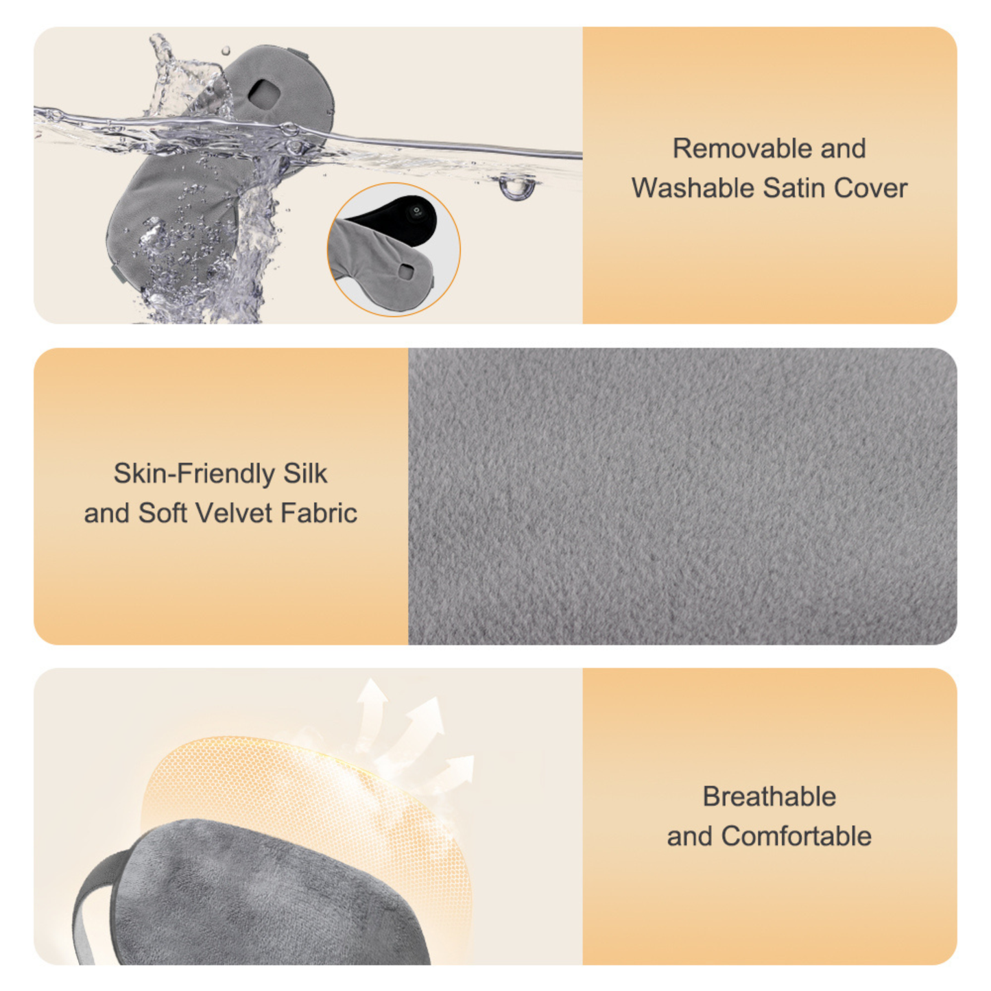 Electric eye mask for eye strain relief after long computer use