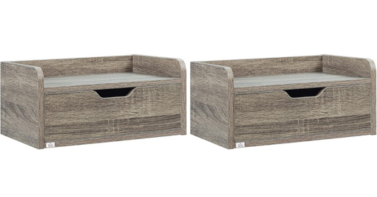 floating nightstands set of 2 modern design