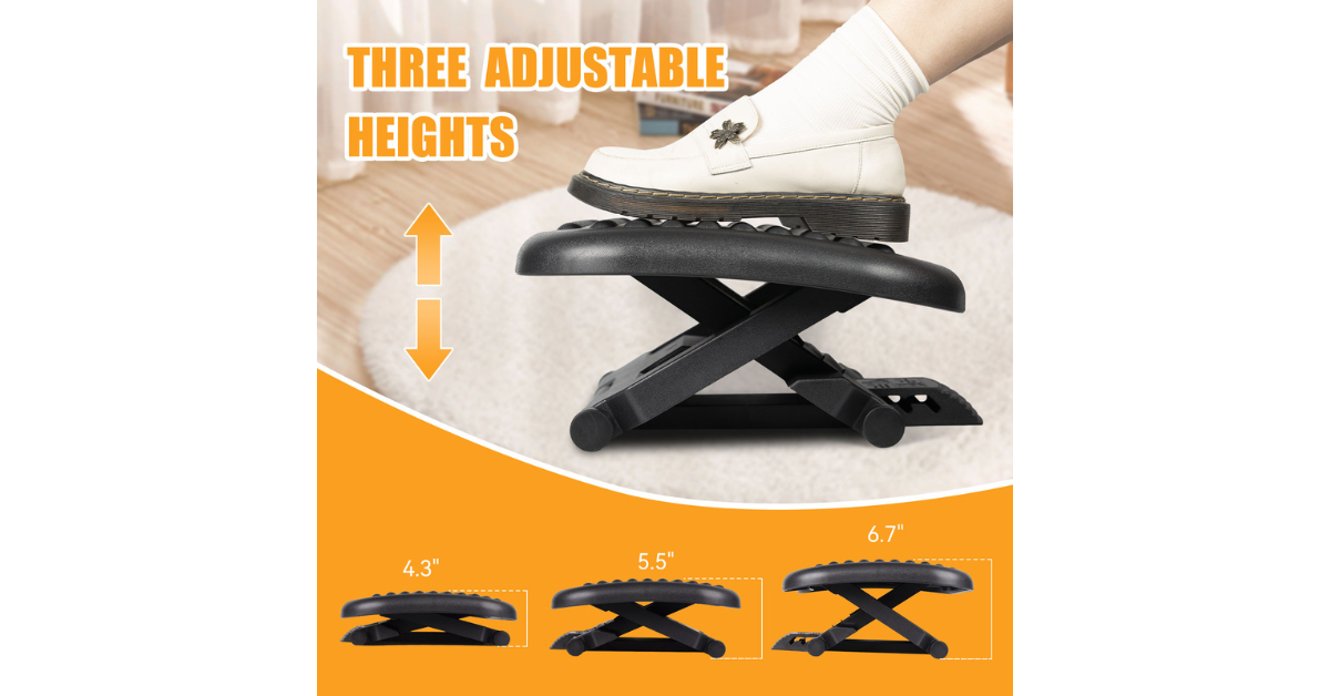 under desk foot rest home office setup