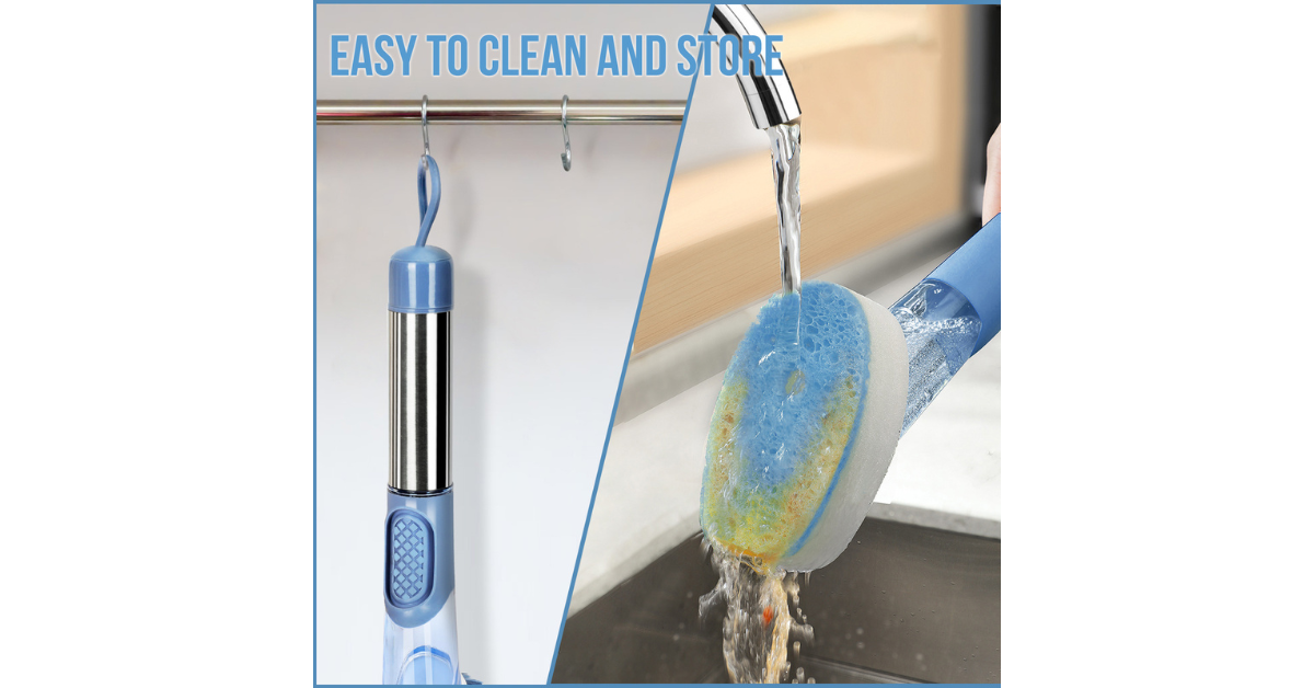 stainless steel handle dish brush set