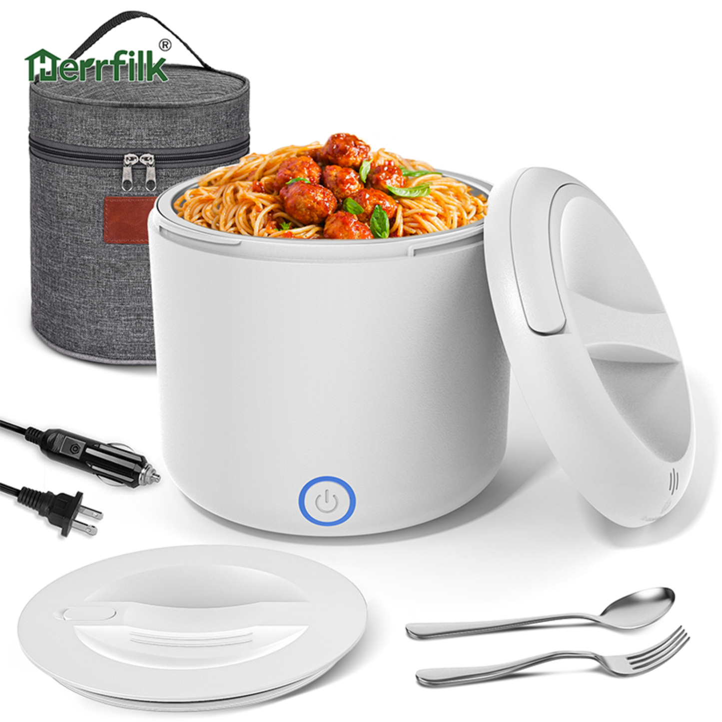 Leak proof self heating lunch box for adults stainless steel design