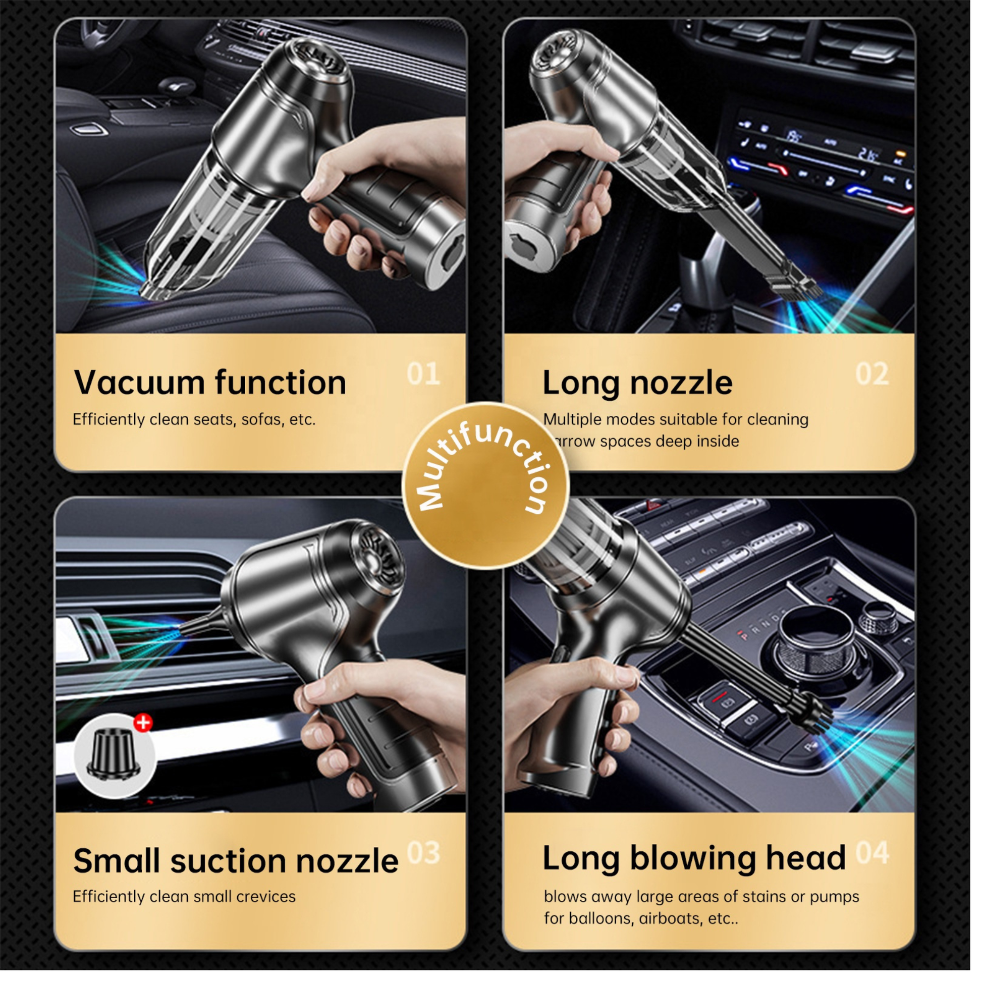 rechargeable car vacuum cleaner used for home sofa cleaning