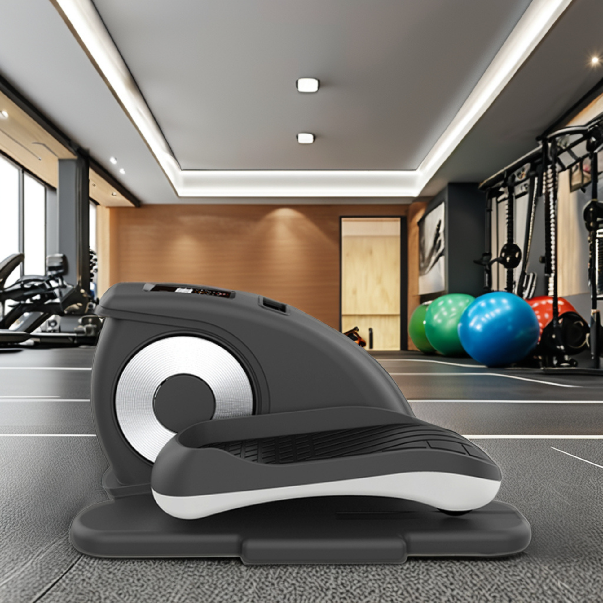 Portable leg exerciser under desk for daily movement