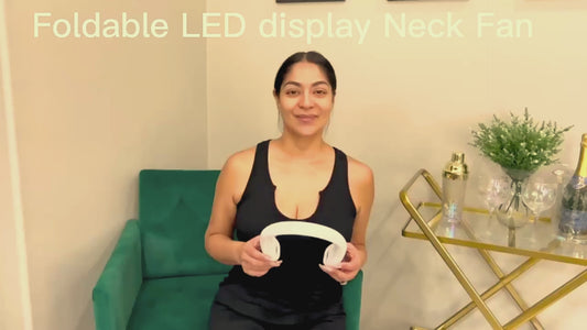 Foldable Rechargeable Bladeless Neck Fan – Hands-Free