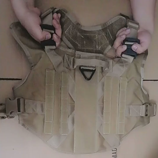 Heavy Duty Training Nylon Tactical Adjustable Dog Harness (Calming Pet Vest for Dogs)